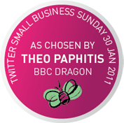 Awarded Small Business Sunday by Theo Paphitis of Dragon's Den